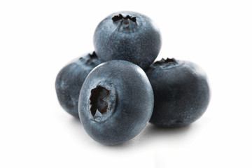 Fresh blueberries isolated