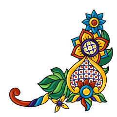 Background with mexican talavera pattern. Decoration with ornamental flowers.