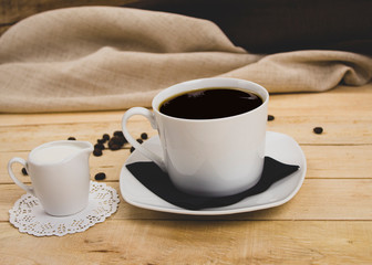 Breakfast cookies with butter, coffee with milk