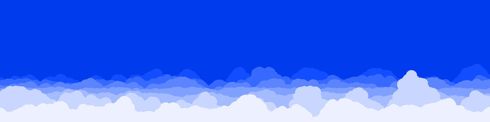 Abstract Color Clouds Sky Generative Art background illustration