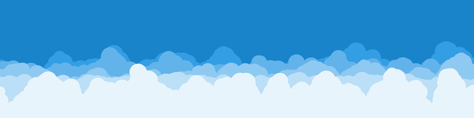 Abstract Color Clouds Sky Generative Art background illustration