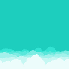 Abstract Color Clouds Sky Generative Art background illustration