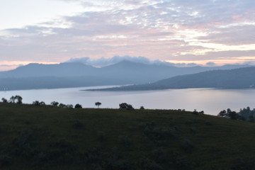 Beautiful nature sunset view from Mountains