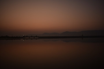 Beautiful nature colorful shades before sun rise 