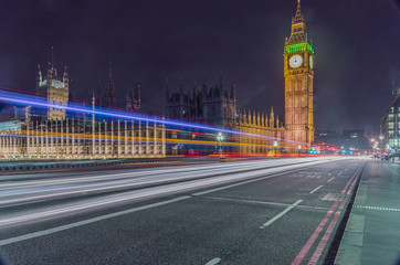 Beautiful Big Ben at night in London United Kingdom UK