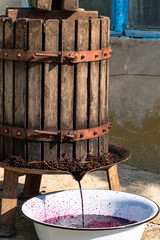  Wine making. Technology of wine production in Moldova. The ancient folk tradition of grape...