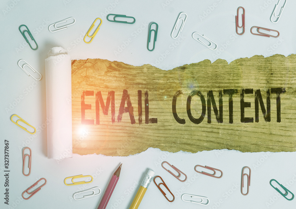 Poster text sign showing email content. business photo text it is the essence of a communicated message or 