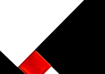 Black and white abstract geometric red diagonal background pattern, design element