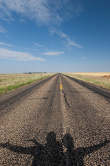 Naklejka premium Street sign on historic route 66, on the route from chicago to santa monica - los angeles