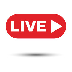 Live streaming icon isolated on white background. Vector illustration.