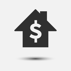 House rent icon isolated on white background. Vector illustration.