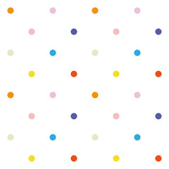 Color Dot Pattern on White
