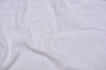 Fototapeta na wymiar Closeup texture of white towel, terry cloth for background