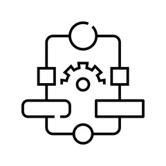 Setup line icon, concept sign, outline vector illustration, linear symbol.