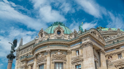 Palais or Opera Garnier The National Academy of Music timelapse in Paris, France.