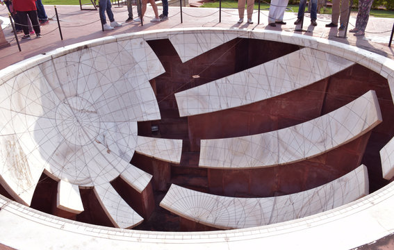 Jai prakash yantra inside the famous Jantar Mantar (astronomical observatory) of Jaipur, Rajasthan