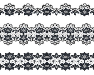 Fototapeta premium set of lace ribbons