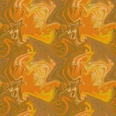 Orange and Green marbleized pattern seamless