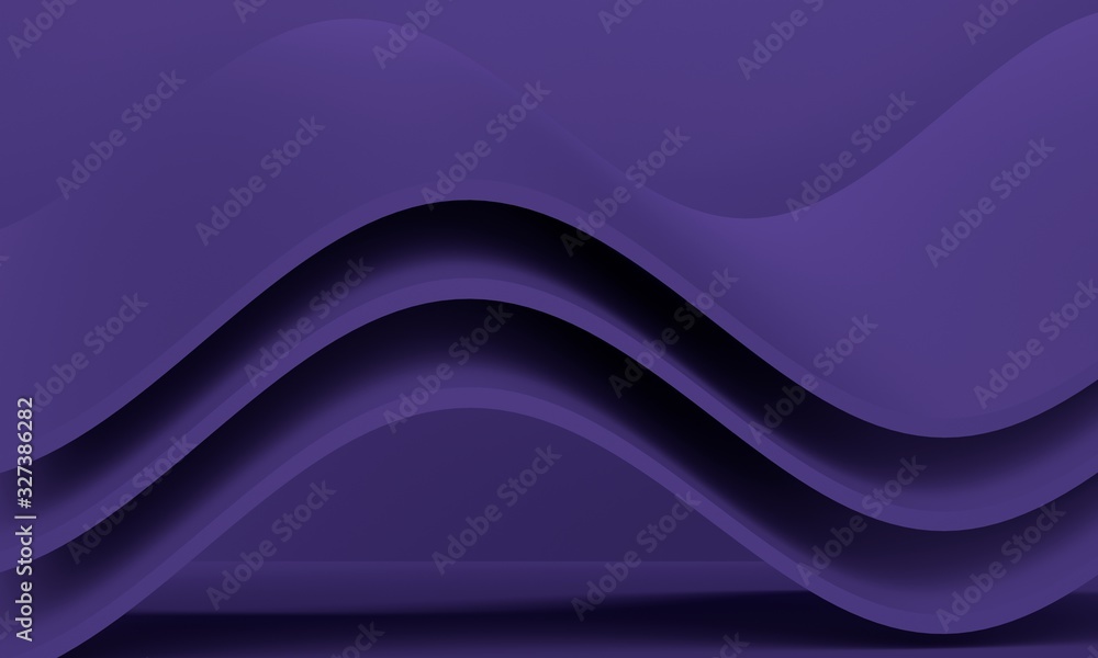 Aufkleber abstract background with wave. 3d rendering