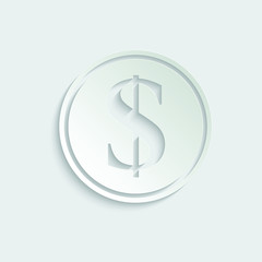 paper dollar icon. dollar sign. vector