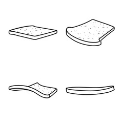 Vector illustration of fastfood and lunch symbol. Set of fastfood and ingredient vector icon for stock.