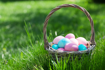 Easter eggs basket