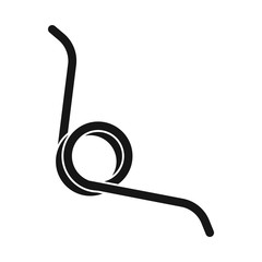 Vector illustration of coil and steel sign. Graphic of coil and shape stock vector illustration.