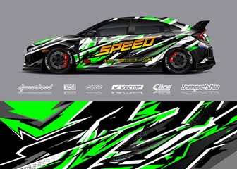 Sport car racing wrap design. vector design.