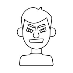 Vector illustration of guy and grimace logo. Collection of guy and hatred vector icon for stock.