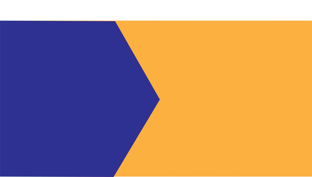 Two tone solid vibrant color orange/yellow and blue illustration background. minimal concept.