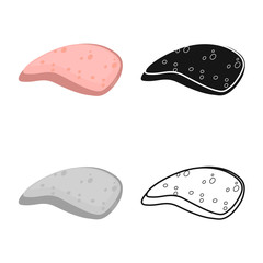 Vector illustration of wurst and sausage logo. Web element of wurst and meal stock symbol for web.