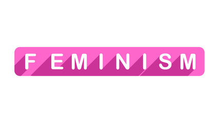 Feminism vector elements.  Feminism banner design