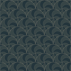 Seamless Vector Pattern. Editable strokes, luxurious design. 