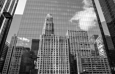 Urban skyscrapers in the city