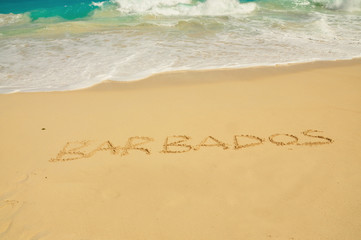 Barbados Inscribed in Sand