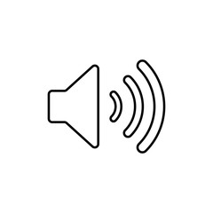 Sound Vector Icon, Speaker Pictogram, Loud Icon, Flat Audio Button