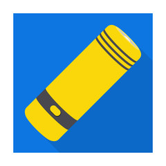 Flashlight vector icon.Flat vector icon isolated on white background flashlight .