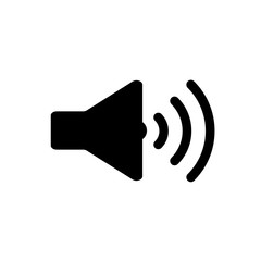 Sound Vector Icon, Speaker Pictogram, Loud Icon, Flat Audio Button