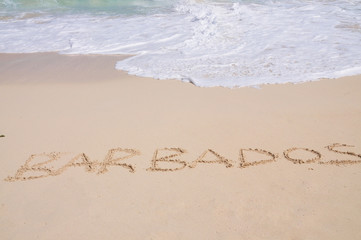 Barbados Inscribed in Sand