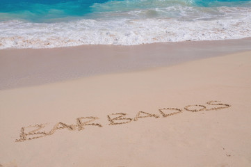 Barbados Inscribed in Sand