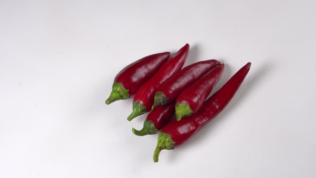 Red chili or chilli cayenne pepper isolated on white background cutout