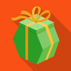 Present box vector icon.Flat vector icon isolated on white background present box.