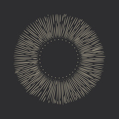 Vector illustration set of moon phases. Different stages of moonlight activity in vintage engraving style. Zodiac Signs