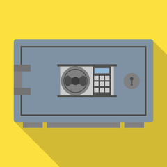 Bank safe vector icon.Flat vector icon isolated on white background bank safe.