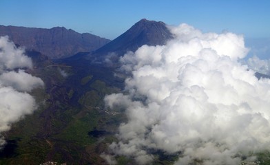 Pico de Fogo with heavy clouds