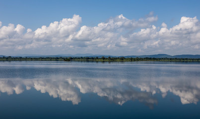 clouds over the lake