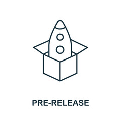 Pre-Release icon from crowdfunding collection. Simple line Pre-Release icon for templates, web design and infographics