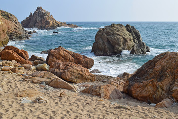 Cala Punta Santa Anna, en Blanes Girona España