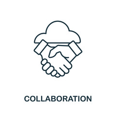 Collaboration icon from crowdfunding collection. Simple line Collaboration icon for templates, web design and infographics