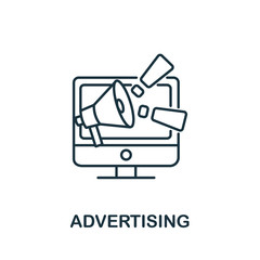 Advertising icon from digital marketing collection. Simple line element Advertising symbol for templates, web design and infographics